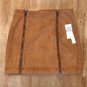 Camel colored mini skirt